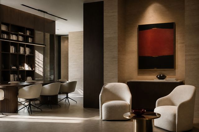 Studio professionale con opera contemporanea